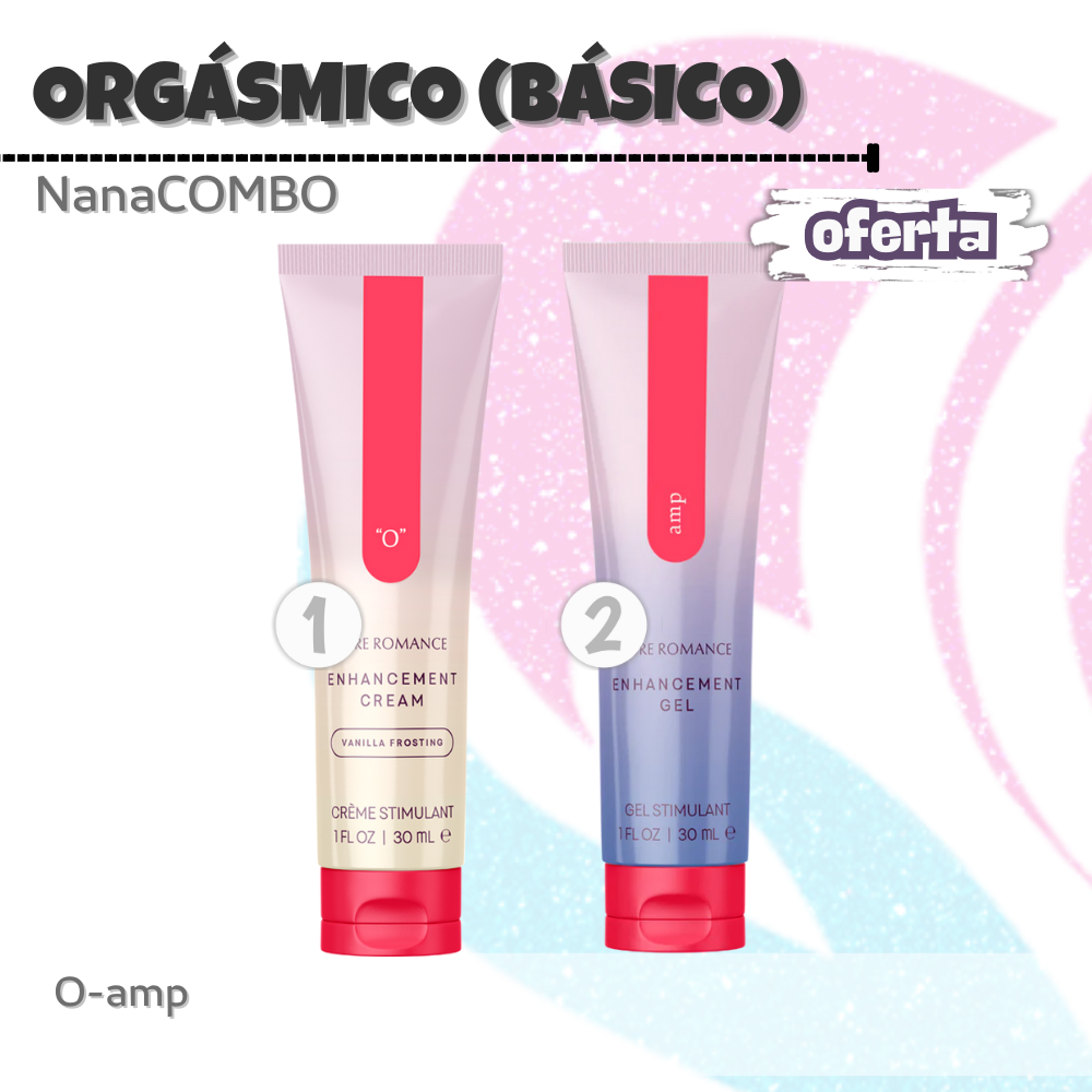 NanaCOMBO3 Orgásmico: Crema y gel intensificadores que amplifican el placer y la sensibilidad para momentos íntimos inolvidables, solos o en pareja.