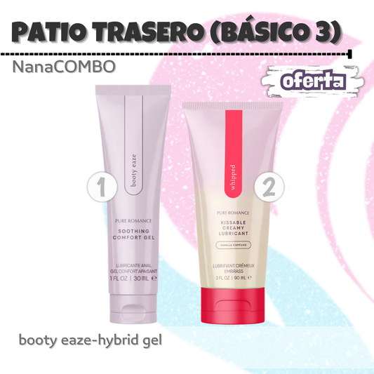 NanaCombo Patio Trasero: Gel relajante y lubricante saborizado para comodidad, placer y experiencias íntimas inolvidables.