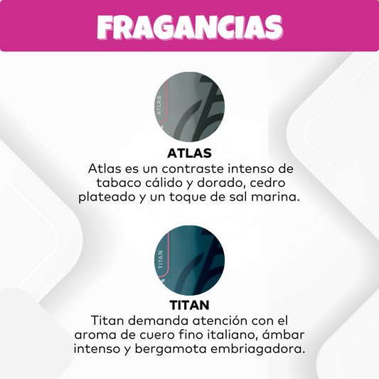 fragancias masculinas para ellos en linea de baño atlas y titan